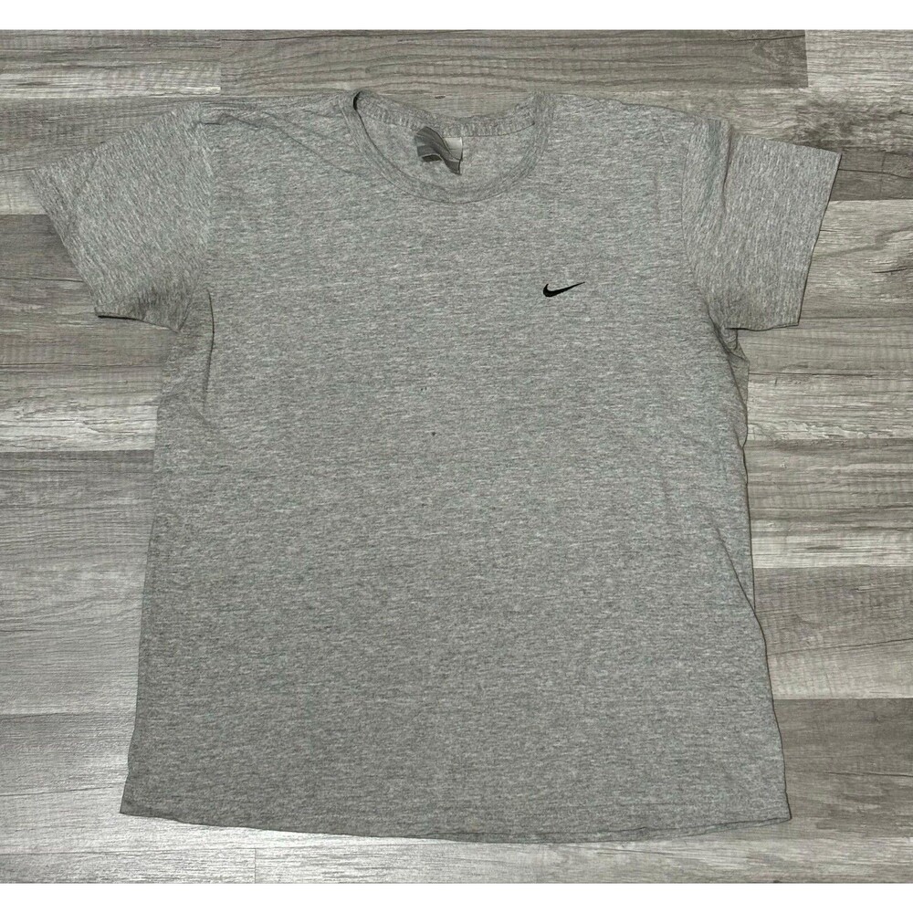 Vintage 90s Nike T-Shirt Swoosh Grey Tag Youth Size Medium
